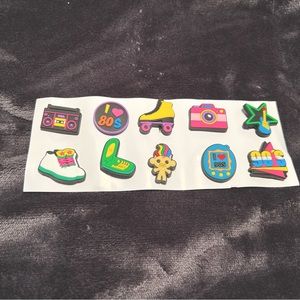 2 pack 80/90s themed croc charms/jibitz